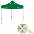 5' x 5' Green Rigid Pop-Up Tent Kit, Full-Color, Dynamic Adhesion (5 Locations)